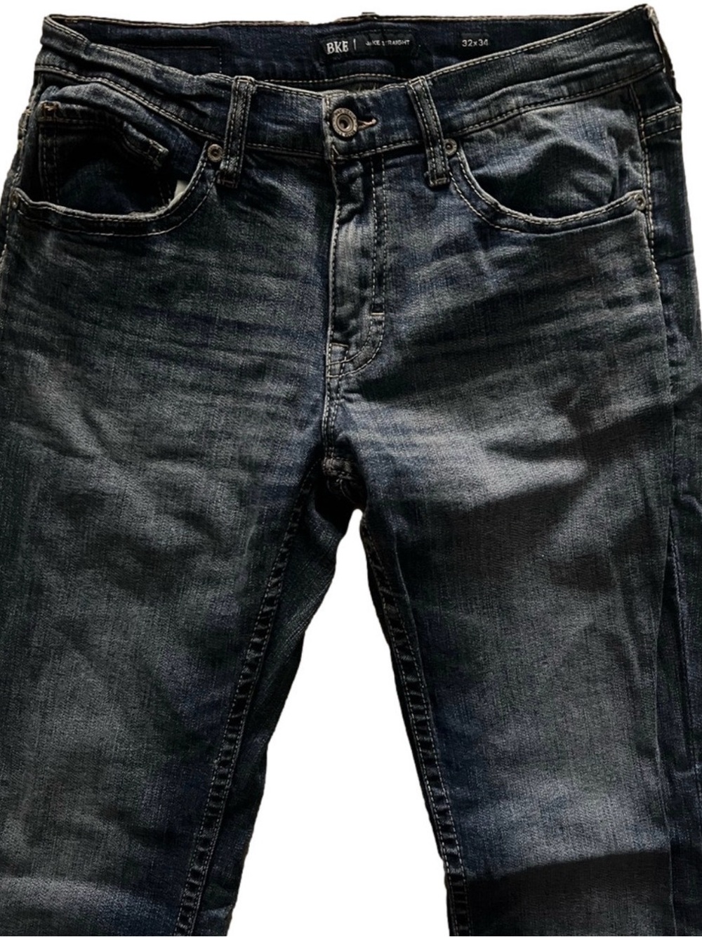 BKE Jake Straight Men’s 33x34 Blue Straight Leg Stretch Denim Jeans - Size 32x34 - Picture 3 of 6